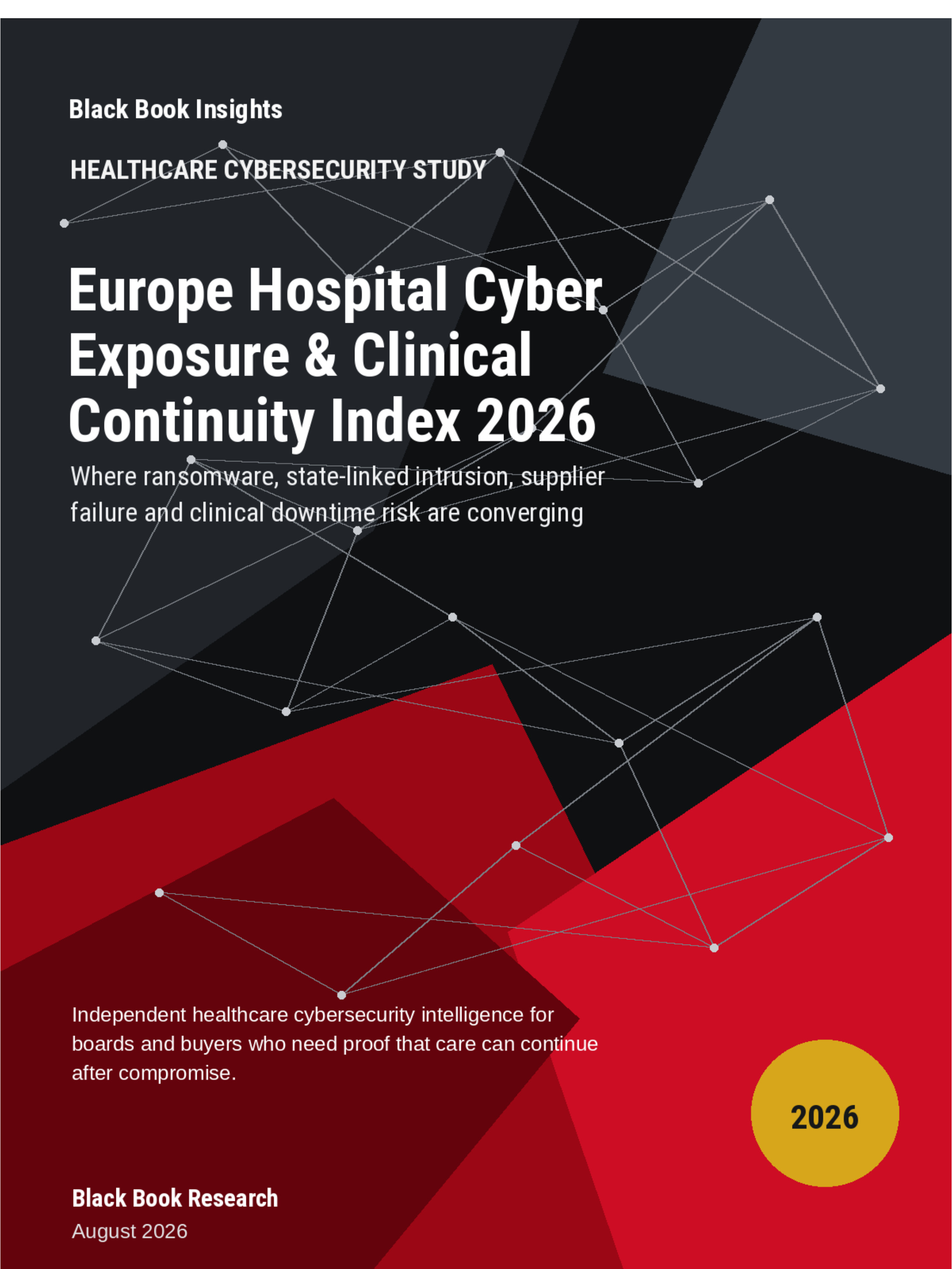 Cover: Europe Hospital Cyber Exposure & Clinical Continuity Index 2026